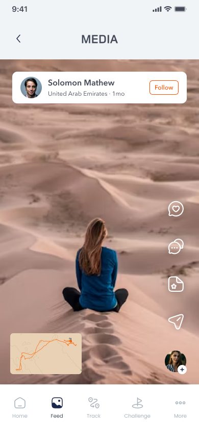 Off-roader social feed